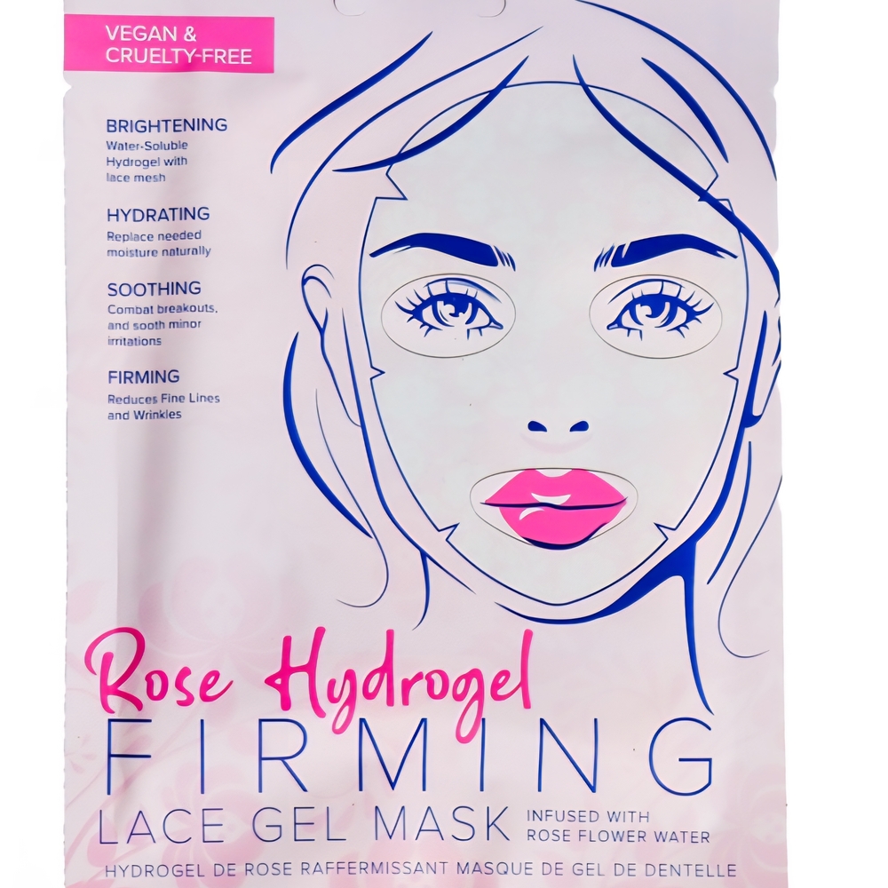 Pack Of 2 Rose Hydrogel Firming Lace Gel Mask